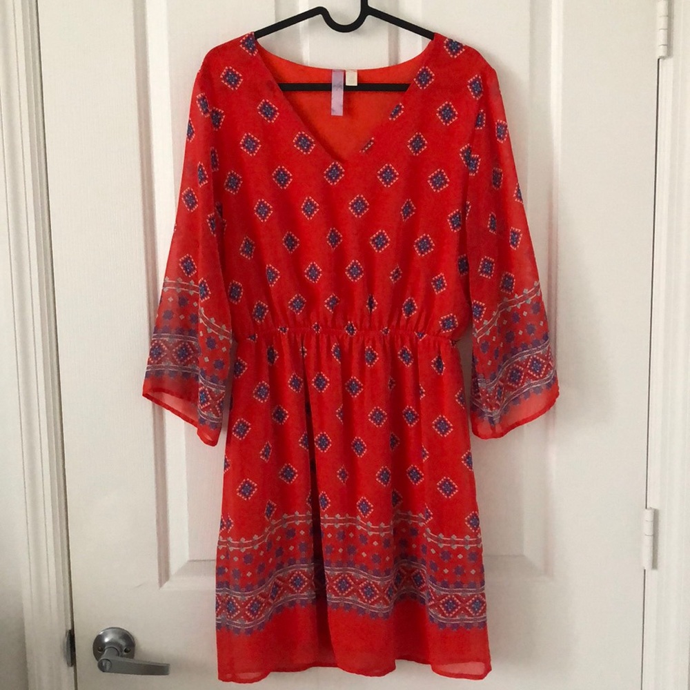 Alya • Red Patterned Dress